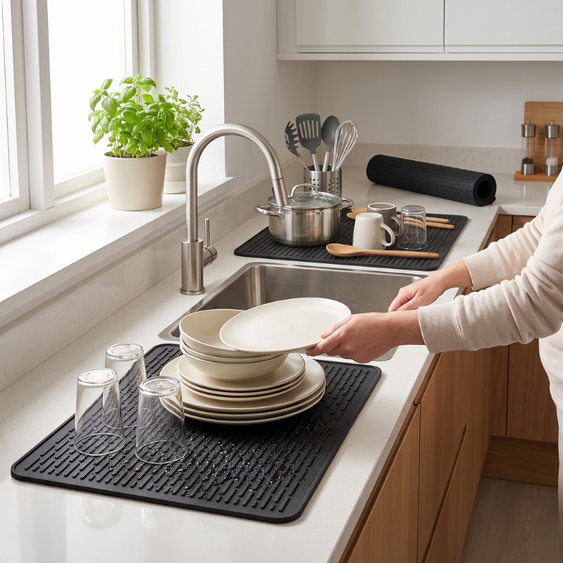 SmartNook™ FlowDry Dish Drying Mat